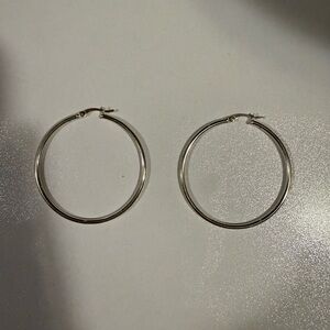 Classic Silver Hoop Earrings